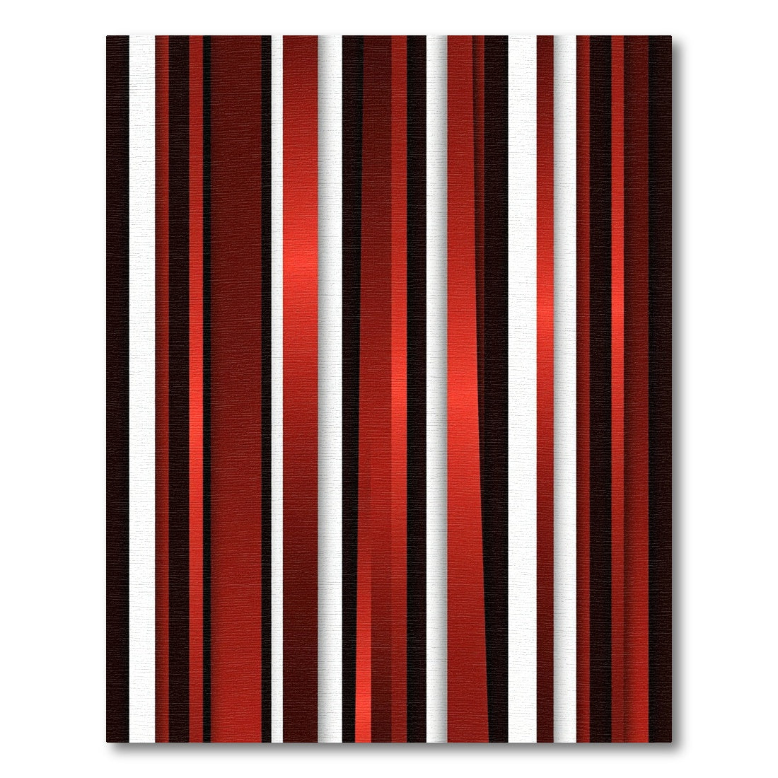Crimson White Vertical Stripe Composition Rug