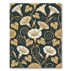 Cream Morning Glory Vine Swirls Rug