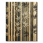 Natural Bamboo Forest Vertical Stripes Rug