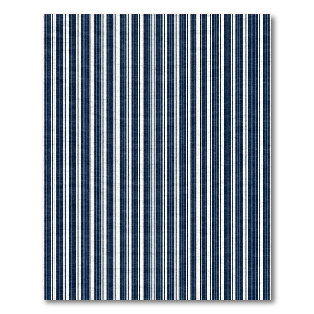 Navy Blue White Vertical Stripe Rug