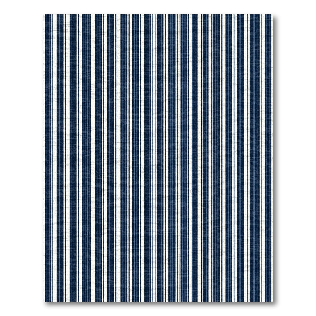 Navy Blue White Vertical Stripe Rug