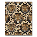 Majestic Leopard Portrait Golden Spotted Backdrop Rug