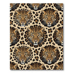 Majestic Leopard Portrait Golden Spotted Backdrop Rug