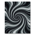 Monochromatic Abstract Optical Swirl Illusion Rug