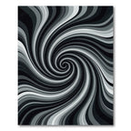 Monochromatic Abstract Optical Swirl Illusion Rug