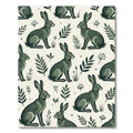 Sage Green Forest Hare Flora Rug