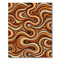 Golden Serpentine Swirl Earth Tone Area Rug