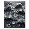 Monochromatic Metallic Liquid Wave Swirls Rug