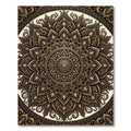 Golden Intricate Mandala Paisley Rug