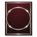 Crimson Silver Geometric Ring Rug