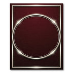 Crimson Silver Geometric Ring Rug