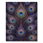 Opulent Peacock Feather Fan Statement Rug