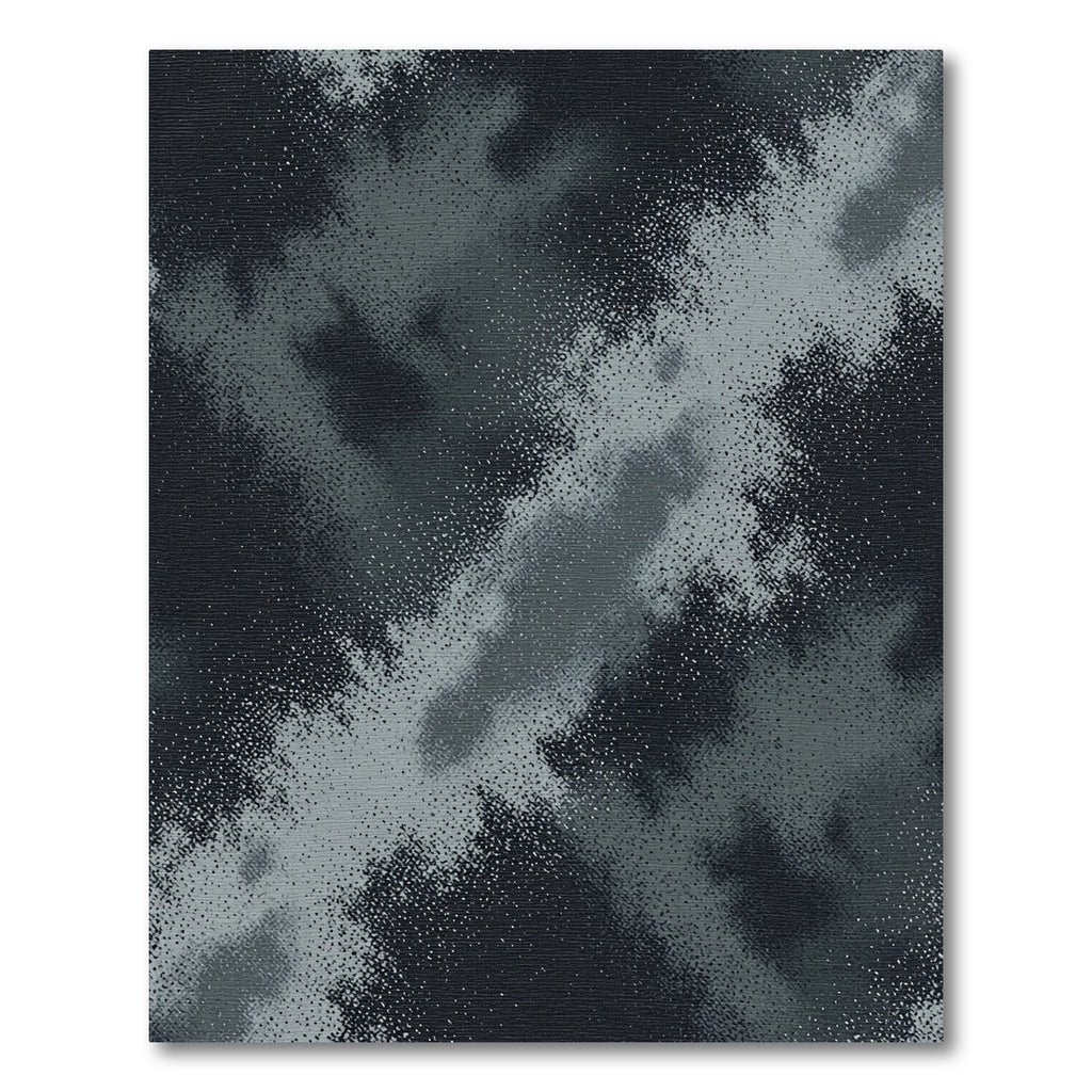 Charcoal Gray Abstract Cloudy Sky Rug