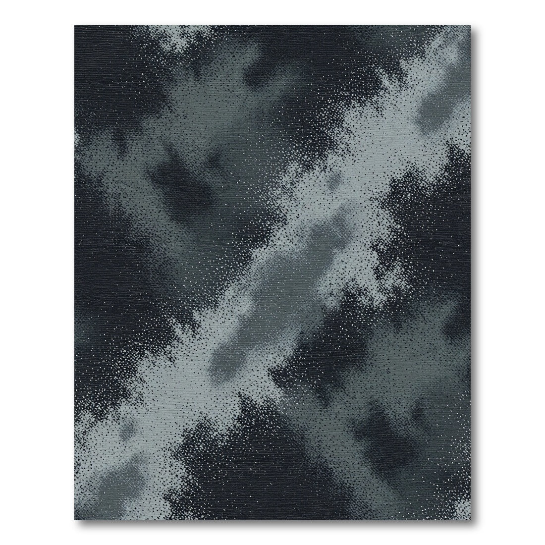 Charcoal Gray Abstract Cloudy Sky Rug