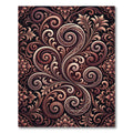 Ornate Scrollwork Floral Bronze Rug