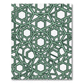 Sage Emerald Interlocking Geometric Hexagon Rug