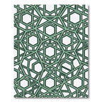 Sage Emerald Interlocking Geometric Hexagon Rug