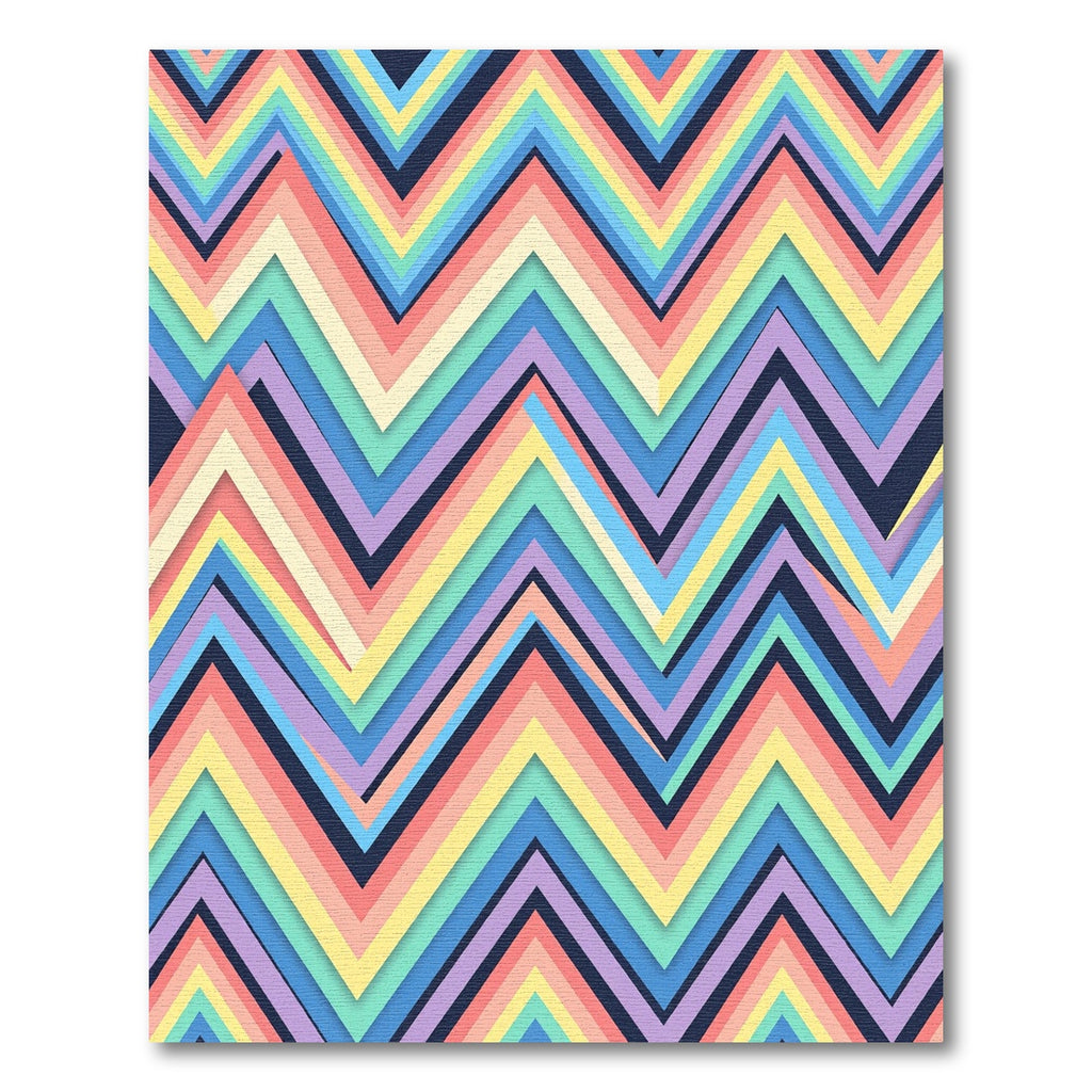 Vibrant Multi Color Zigzag Chevron Rug
