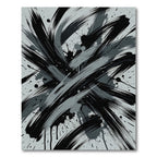Monochromatic Splatter Brush Stroke Explosion Rug