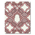 Pink Arabesque Interlocking Lattice Relief Rug