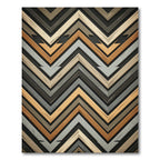 Modern Neutral Chevron Earth Tone Rug