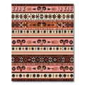 Earthy Ram Head Tribal Stripe Rug