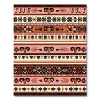 Earthy Ram Head Tribal Stripe Rug