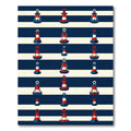 Nautical Buoy Red White Blue Stripe Rug