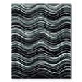 Monochrome Wave Organic Flow Rug