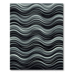 Monochrome Wave Organic Flow Rug
