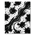 Monochrome Splash Abstract Ink Flow Rug