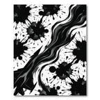 Monochrome Splash Abstract Ink Flow Rug
