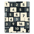 Modern Geometric Number Block Grid Rug