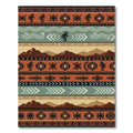 Southwestern Terracotta Mountain Kokopelli Stripe Rug