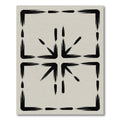 Black Brushstroke Square Arrow Motif Rug
