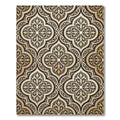 Elegant Black Gold Arabesque Medallion Rug