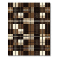 Classic Earthy Brown Plaid Tartan Rug