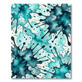 Teal Liquid Ink Abstract Splash Rug