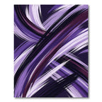 Abstract Deep Purple Painted Brushstroke Rug