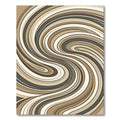 Earthy Swirl Abstract Wave Rug
