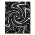 Dramatic Black Swirling Marble Rug
