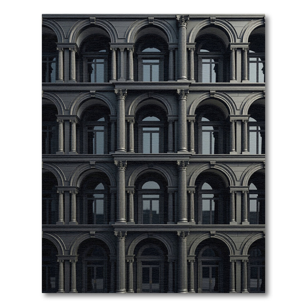 Dark Gray Arch Corinthian Column Rug