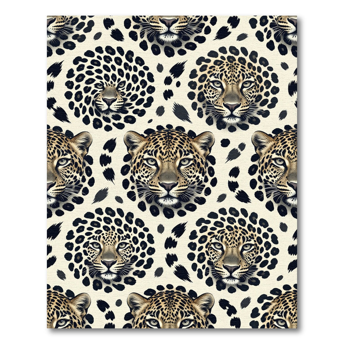 Bold Leopard Face Spots Rug