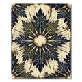 Sunburst Navy Foliage Cream Medallion Rug
