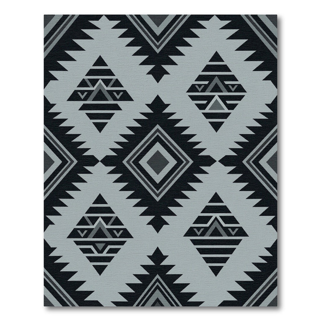 Monochromatic Gray Geometric Aztec Diamond Rug