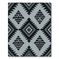 Monochromatic Gray Geometric Aztec Diamond Rug