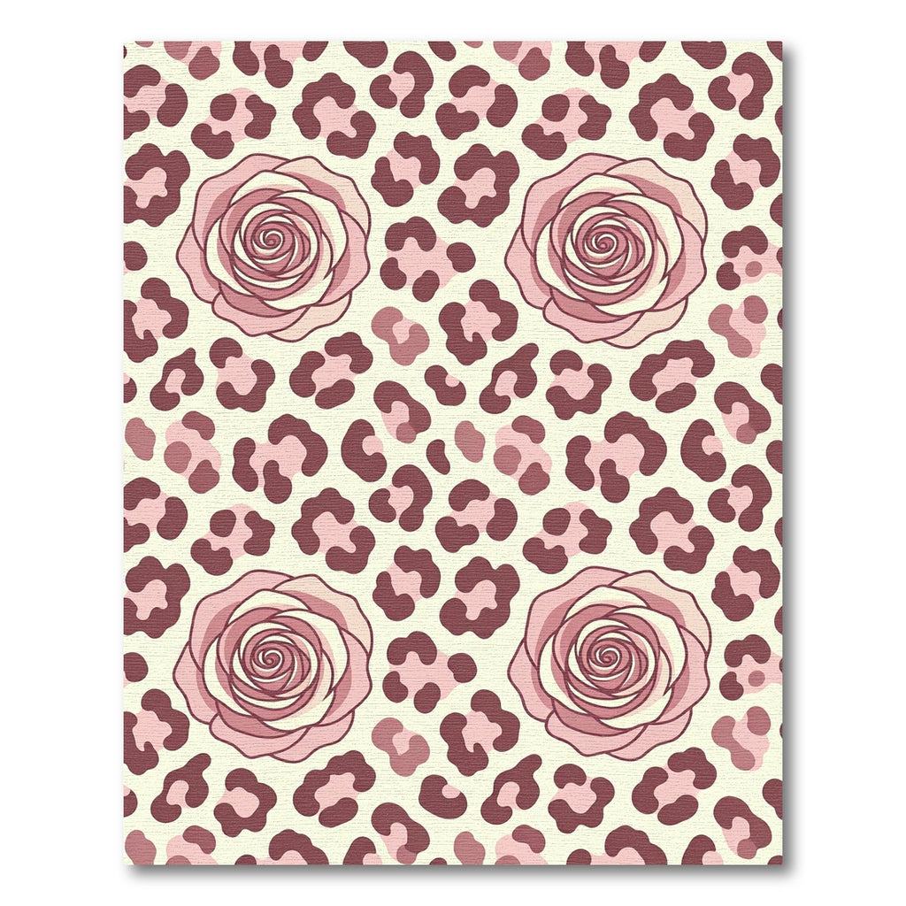 Blush Pink Rose Leopard Animal Spot Rug