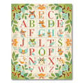 Woodland Alphabet Fox Owl Critter Border Rug