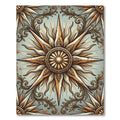Golden Sunburst Baroque Scroll Rug