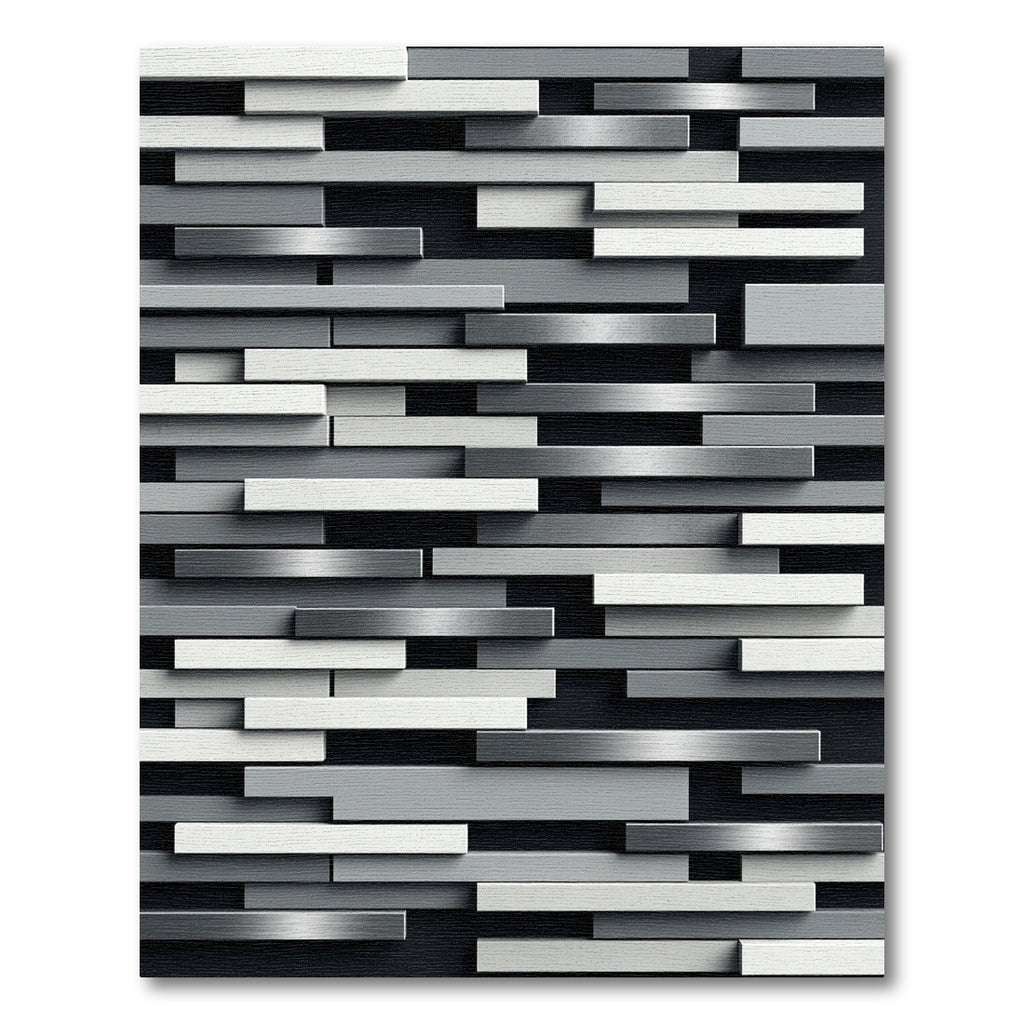 Monochromatic Stacked Horizontal Bars Rug